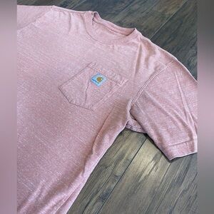 Pale orange Carhartt logo pocket T shirt men's medium
